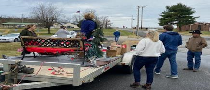 Group of People Handing out gifts