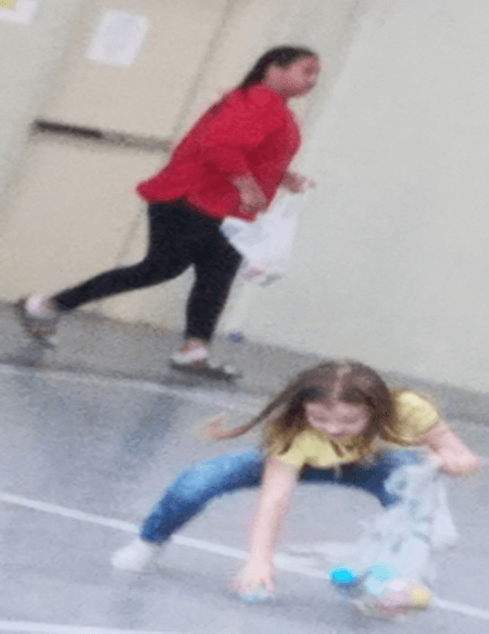 Two girls playing