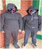 Two young residents are dressed in their Halloween masks.