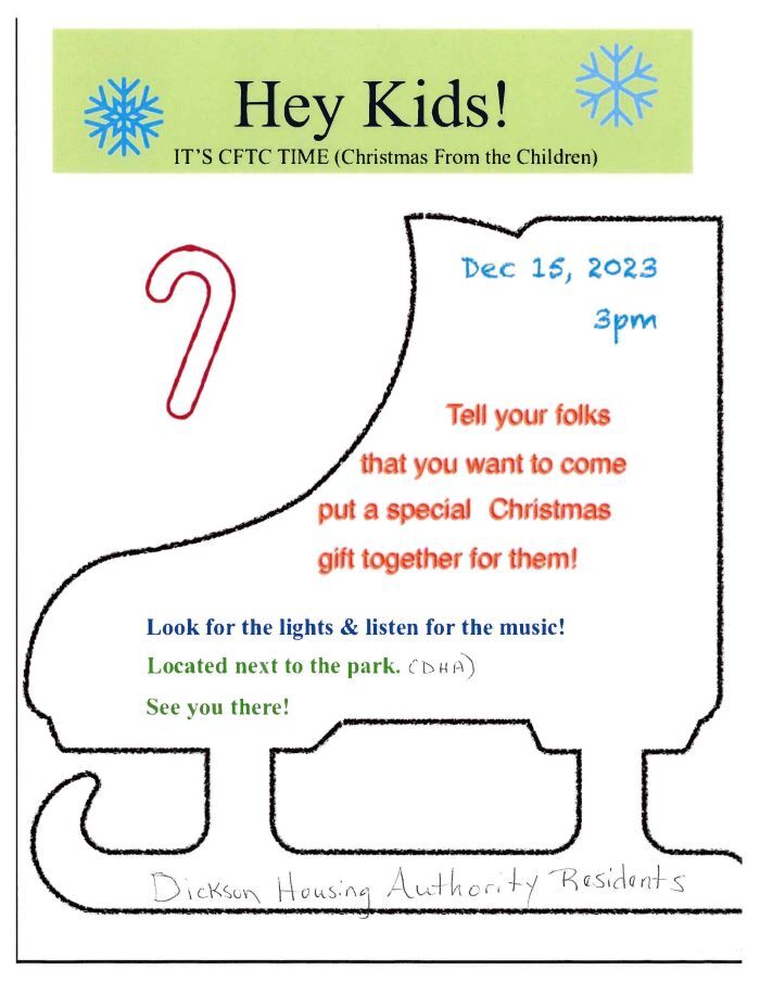 Christmas from the Children Flyer. The information in this flyer is in the above text. 